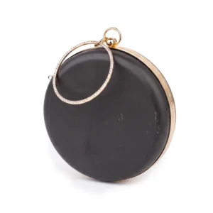کیف قابدار گرد حلقه نگین دار